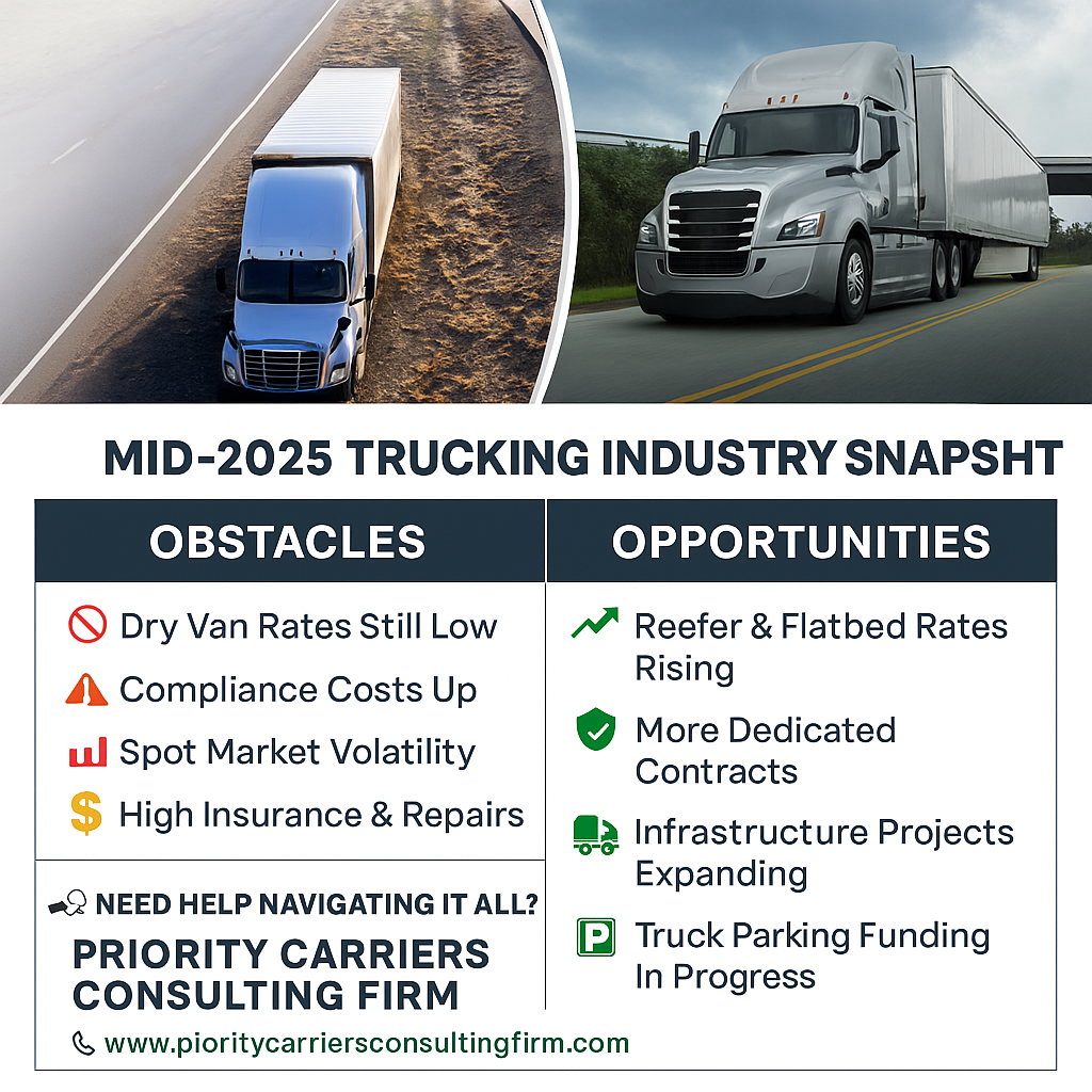 Mid-2025 Trucking Industry Outlook: Where the Roadblocks and Growth Opportunities Are for Owner-Operators